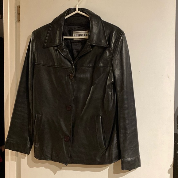 VINTAGE UNISEX Black Butter Soft Subtle Heavy Leather Jacket (Button Up) Men’s M - Picture 3 of 11